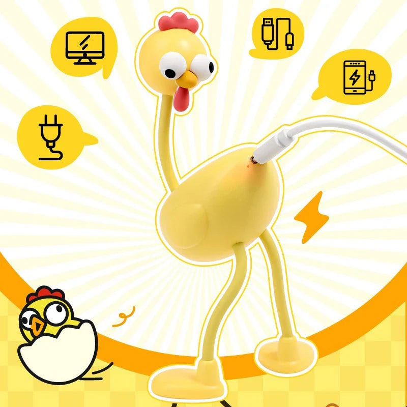Funny Chicken Night Light Rechargeable LED Desk Lamp