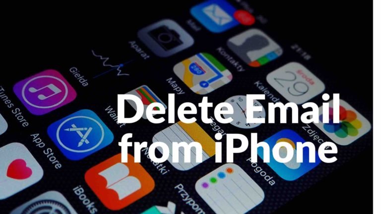 How to delete email account from iPhone?